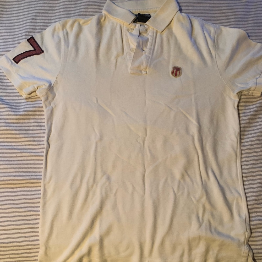 Polo Ralph Lauren shirt with collar size Medium WHITE